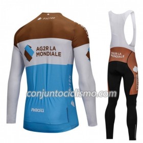 Conjunto Maillot + Culotte largo con tirantes 2018 AG2R La Mondiale N001